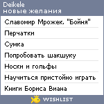 My Wishlist - deikele