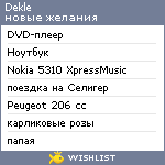 My Wishlist - dekle