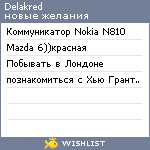 My Wishlist - delakred