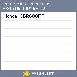 My Wishlist - demetrius_exercitus