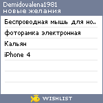 My Wishlist - demidovalena1981