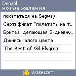 My Wishlist - denaol