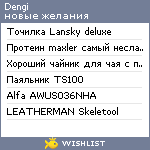 My Wishlist - dengi