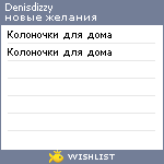 My Wishlist - denisdizzy