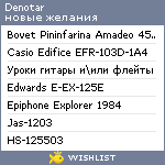 My Wishlist - denotar