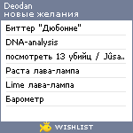 My Wishlist - deodan