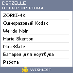 My Wishlist - derzelle