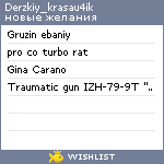 My Wishlist - derzkiy_krasau4ik