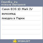 My Wishlist - devo4ka_ira