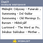 My Wishlist - die69