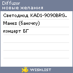 My Wishlist - diffuzor