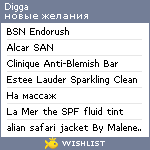 My Wishlist - digga