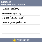 My Wishlist - digitalis