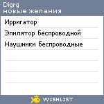 My Wishlist - digrg