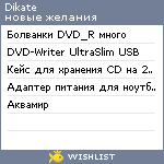 My Wishlist - dikate