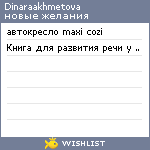 My Wishlist - dinaraakhmetova