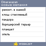 My Wishlist - dinaraxasan