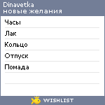 My Wishlist - dinavetka