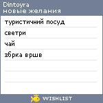 My Wishlist - dintoyra