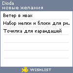 My Wishlist - dioda