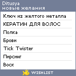 My Wishlist - ditusya