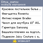 My Wishlist - ditya_zvetov