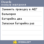 My Wishlist - diwarde