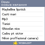 My Wishlist - dizuzu