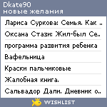 My Wishlist - dkate90