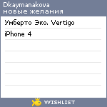 My Wishlist - dkaymanakova