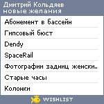 My Wishlist - dkoldyaev