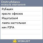 My Wishlist - dmitryzhdanov