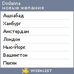 My Wishlist - dodanna