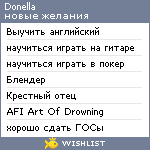 My Wishlist - donella