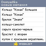 My Wishlist - doonyashka