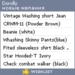 My Wishlist - dorolly