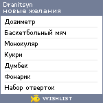 My Wishlist - dranitsyn