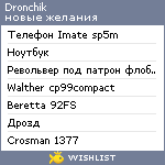 My Wishlist - dronchik