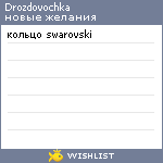 My Wishlist - drozdovochka