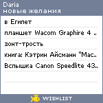 My Wishlist - drunka