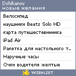 My Wishlist - dshihanov