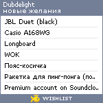 My Wishlist - dubdelight