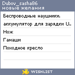 My Wishlist - dubov_sasha86