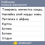 My Wishlist - dukhovnyi