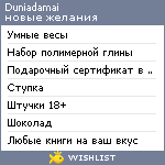 My Wishlist - duniadamai