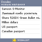 My Wishlist - dvoalex