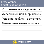 My Wishlist - dvoevcanoe