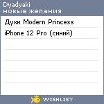 My Wishlist - dyadyaki