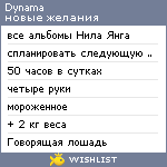 My Wishlist - dynama