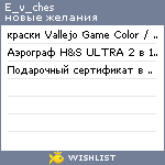 My Wishlist - e_v_ches